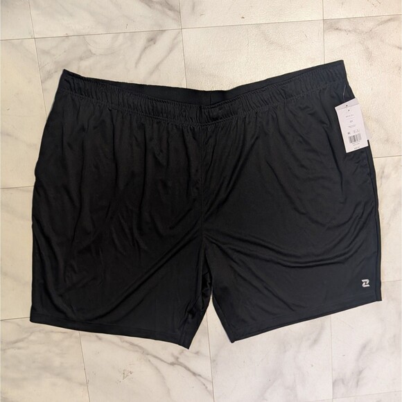 Zelos Men's Size 4X Athletic Gym Shorts Big & Tall Black | Drawstring | Pockets - Picture 1 of 9